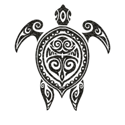 Tribal Turtle Black  Thumbnail