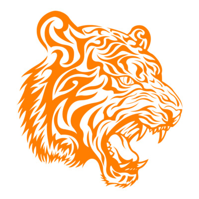 Tiger Face  orange  Thumbnail